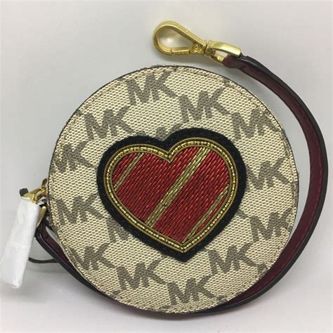 michael kors round coin purse|michael kors keychain coin purse.